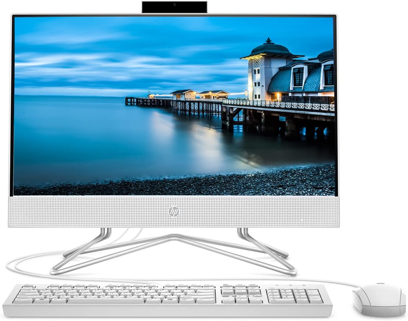 HP All in One Desktop 22 Inch Full HD PC 22-dd0016 Computer, AMD Athlon 3050U Processor |4GB Ram, 1TB Hard Drive| Camera, Speakers, HDMI, WiFi and Bluetooth, Windows 10 (Renewed)